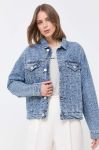 Джинсова куртка Pinko жіноча перехідна колір блакитний (3272634) Джинсова куртка Pinko жіноча перехідна колір блакитний (3272634)