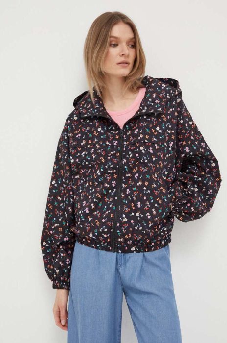 Куртка United Colors of Benetton жіноча колір чорний перехідна oversize (3300202) Куртка United Colors of Benetton жіноча колір чорний перехідна oversize (3300202)