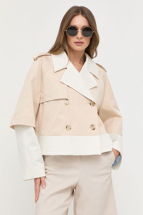 Куртка BOSS жіноча колір бежевий перехідна (3181210) Куртка BOSS жіноча колір бежевий перехідна (3181210)