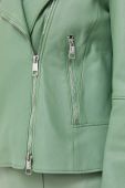 Шкіряна куртка BOSS жіноча колір зелений перехідна (3140093) Шкіряна куртка BOSS жіноча колір зелений перехідна (3140093)