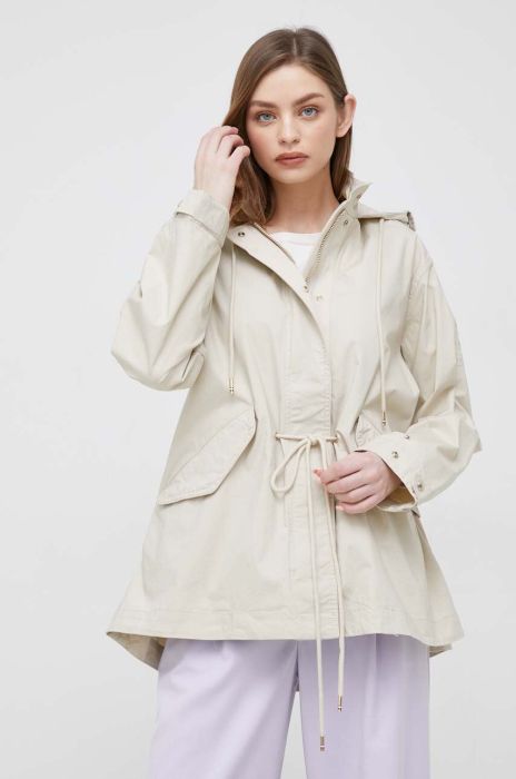 Куртка Tommy Hilfiger жіноча колір бежевий перехідна (3007513) Куртка Tommy Hilfiger жіноча колір бежевий перехідна (3007513)