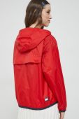 Куртка Tommy Jeans жіноча колір червоний перехідна oversize Куртка Tommy Jeans жіноча колір червоний перехідна oversize