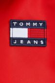 Куртка Tommy Jeans жіноча колір червоний перехідна Куртка Tommy Jeans жіноча колір червоний перехідна