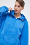 Спортивна куртка adidas by Stella McCartney перехідна oversize колір блакитний Спортивна куртка adidas by Stella McCartney перехідна oversize колір блакитний