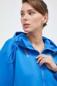 Спортивна куртка adidas by Stella McCartney перехідна oversize колір блакитний Спортивна куртка adidas by Stella McCartney перехідна oversize колір блакитний