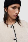 Двостороння куртка AllSaints жіноча колір бежевий перехідна Двостороння куртка AllSaints жіноча колір бежевий перехідна