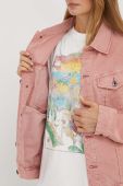 Куртка G-Star Raw жіноча колір рожевий перехідна Куртка G-Star Raw жіноча колір рожевий перехідна