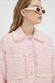 Куртка Samsoe Samsoe жіноча колір рожевий перехідна Куртка Samsoe Samsoe жіноча колір рожевий перехідна