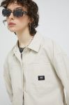 Куртка Vans жіноча колір бежевий перехідна oversize Куртка Vans жіноча колір бежевий перехідна oversize