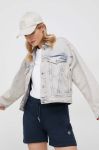 Джинсова куртка Pepe Jeans Turner Rose жіноча перехідна oversize колір блакитний Джинсова куртка Pepe Jeans Turner Rose жіноча перехідна oversize колір блакитний