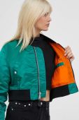 Куртка Alpha Industries MA-1 BOXY WMN жіноча колір зелений перехідна Куртка Alpha Industries MA-1 BOXY WMN жіноча колір зелений перехідна