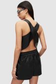 Жилет AllSaints Petra колір чорний однобортний Жилет AllSaints Petra колір чорний однобортний