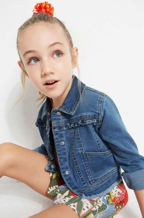 Дитяча джинсова куртка Mayoral колір синій Дитяча джинсова куртка Mayoral колір синій