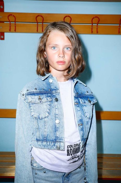 Дитяча джинсова куртка Sisley колір блакитний (3327048) Дитяча джинсова куртка Sisley колір блакитний (3327048)