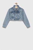 Дитяча джинсова куртка Sisley колір блакитний (3327048) Дитяча джинсова куртка Sisley колір блакитний (3327048)