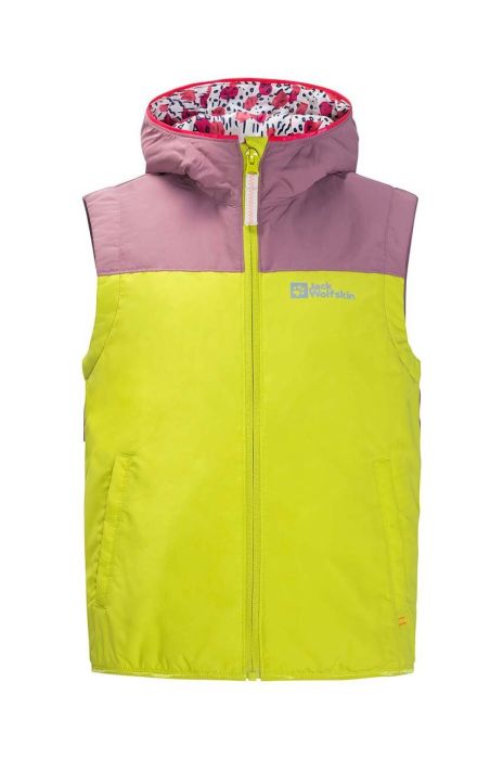 Дитяча безрукавка Jack Wolfskin VILLI VEST K колір зелений Дитяча безрукавка Jack Wolfskin VILLI VEST K колір зелений