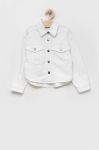 Дитяча джинсова куртка United Colors of Benetton колір білий (3218497) Дитяча джинсова куртка United Colors of Benetton колір білий (3218497)