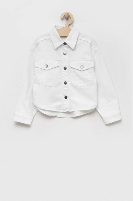 Дитяча джинсова куртка United Colors of Benetton колір білий (3218497)