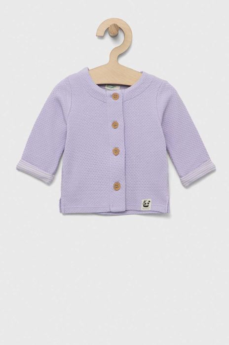 Кардиган для немовлят United Colors of Benetton колір фіолетовий Кардиган для немовлят United Colors of Benetton колір фіолетовий