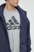 Дощовик adidas чоловіча колір синій перехідна Дощовик adidas чоловіча колір синій перехідна