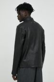 Шкіряна куртка Young Poets Society Luca чоловіча колір чорний перехідна Шкіряна куртка Young Poets Society Luca чоловіча колір чорний перехідна