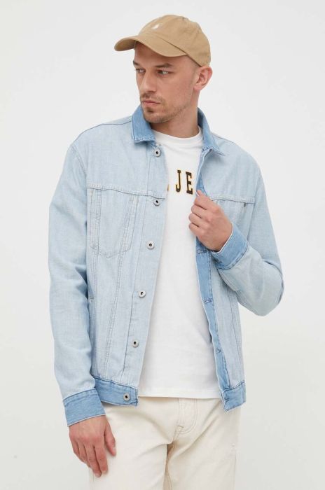 Джинсова куртка Pepe Jeans Pinners чоловіча перехідна колір блакитний Джинсова куртка Pepe Jeans Pinners чоловіча перехідна колір блакитний