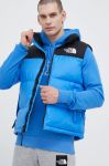 Пухова безрукавка The North Face 1996 RETRO NUPTSE VEST чоловіча зимова колір блакитний Пухова безрукавка The North Face 1996 RETRO NUPTSE VEST чоловіча зимова колір блакитний