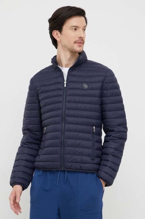 Куртка Trussardi чоловіча колір синій перехідна Куртка Trussardi чоловіча колір синій перехідна