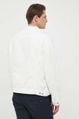 Джинсова куртка Sisley чоловіча колір білий перехідна Джинсова куртка Sisley чоловіча колір білий перехідна