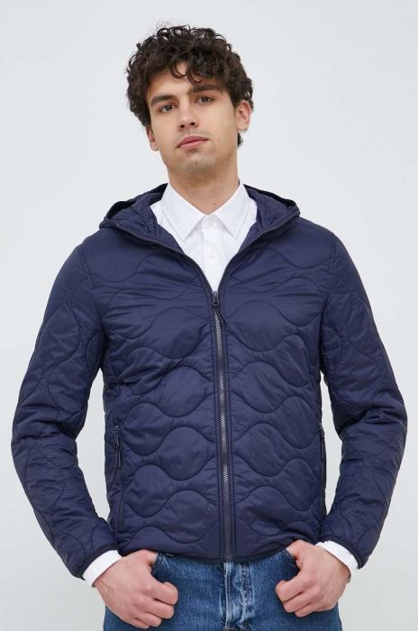 Куртка United Colors of Benetton чоловіча колір синій перехідна Куртка United Colors of Benetton чоловіча колір синій перехідна