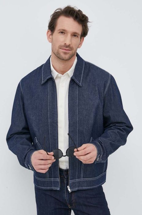Джинсова куртка United Colors of Benetton чоловіча колір синій перехідна Джинсова куртка United Colors of Benetton чоловіча колір синій перехідна