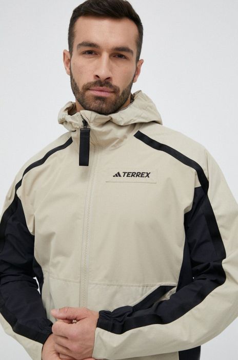 Куртка outdoor adidas TERREX Utilitas колір бежевий Куртка outdoor adidas TERREX Utilitas колір бежевий