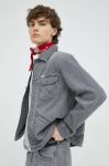 Джинсова куртка Wrangler чоловіча колір сірий перехідна Джинсова куртка Wrangler чоловіча колір сірий перехідна