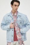 Джинсова куртка Wrangler чоловіча перехідна oversize колір блакитний (3168584) Джинсова куртка Wrangler чоловіча перехідна oversize колір блакитний (3168584)