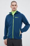 Куртка outdoor Jack Wolfskin Feldberg Hoody колір блакитний Куртка outdoor Jack Wolfskin Feldberg Hoody колір блакитний