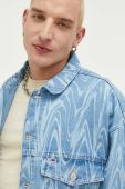 Джинсова куртка Tommy Jeans чоловіча перехідна oversize колір блакитний (3267010) Джинсова куртка Tommy Jeans чоловіча перехідна oversize колір блакитний (3267010)