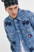 Джинсова куртка Tommy Jeans чоловіча перехідна oversize колір блакитний (3224590) Джинсова куртка Tommy Jeans чоловіча перехідна oversize колір блакитний (3224590)