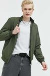 Куртка-бомбер Superdry чоловічий колір зелений перехідна Куртка-бомбер Superdry чоловічий колір зелений перехідна