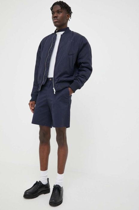 Куртка-бомбер Les Deux чоловічий колір синій перехідна Куртка-бомбер Les Deux чоловічий колір синій перехідна