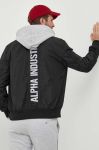 Куртка Alpha Industries чоловіча колір чорний перехідна 106103.03-Black Куртка Alpha Industries чоловіча колір чорний перехідна 106103.03-Black