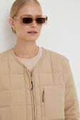 Куртка Rains 18170 Liner Jacket колір бежевий перехідна Куртка Rains 18170 Liner Jacket колір бежевий перехідна