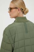 Куртка-бомбер Rains 18180 Liner High Neck Jacket колір зелений перехідна Куртка-бомбер Rains 18180 Liner High Neck Jacket колір зелений перехідна