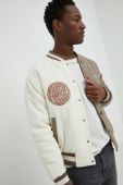 Вовняна куртка-бомбер Mercer Amsterdam колір бежевий зимова