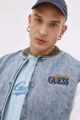 Куртка-бомбер Guess Originals перехідна M3GG76D4XY0-F7WK колір блакитний Куртка-бомбер Guess Originals перехідна M3GG76D4XY0-F7WK колір блакитний
