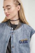 Куртка-бомбер Guess Originals перехідна M3GG76D4XY0-F7WK колір блакитний Куртка-бомбер Guess Originals перехідна M3GG76D4XY0-F7WK колір блакитний