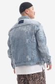 Джинсова куртка KSUBI перехідна oversize MPS23JK005-DENIM колір блакитний Джинсова куртка KSUBI перехідна oversize MPS23JK005-DENIM колір блакитний