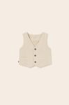 Дитяча безрукавка з домішкою льону Mayoral колір бежевий