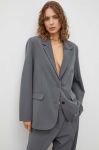 Піджак Samsoe Samsoe колір сірий однобортний однотонна Піджак Samsoe Samsoe колір сірий однобортний однотонна
