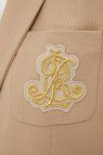 Піджак Lauren Ralph Lauren колір бежевий однобортний однотонна