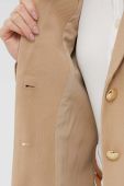 Піджак Lauren Ralph Lauren колір бежевий однобортний однотонна